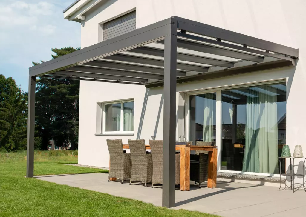Terrassendach Klaiber Terassendächer Sonnenschutz Glasüberdachung Garten